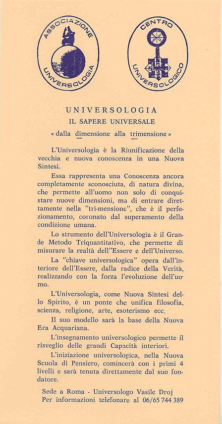 doctrina universologica vasile droj universology
